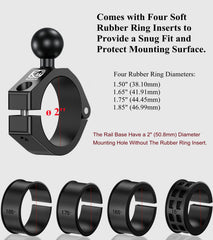 BRCOVAN four rubber ring inserts displayed to protect rails and ensure snug fit