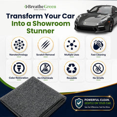 FREEZE2TRIM cloth wiping car panel to remove light scratches