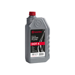 Brembo front bottle label visible showing high-boiling protection benefit