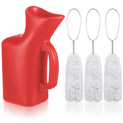 BrightRow red lube bottle front view showing stable square base and capacity benefit
