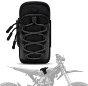 BSSOK front-mounted on Surron showing secure fit and easy access