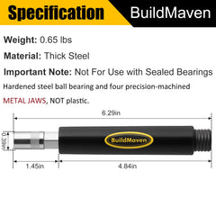 BuildMaven tool in use on a grease zerk fitting demonstrating restored lubricant flow
