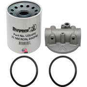 Buyers Products HFA22525 front view showing durable head and canister, showcasing easy installation