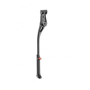 BV kickstand front view showing slim aluminum leg and folded position for compact storage