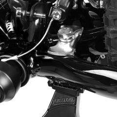 BV kickstand mounted on chainstay demonstrating center-frame installation for secure fit