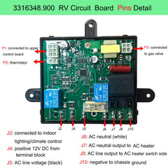 Bxmgr board detail on propane igniter area showing ignition component for reliable gas start function