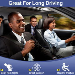 BYMECOST lumbar pillow installed in car seat for improved posture