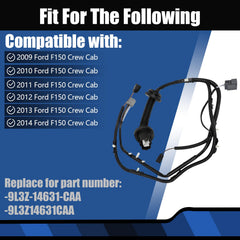 B.ZSSY harness installed in rear driver door showing correct routing and restored function