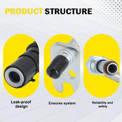 C-Tzu return line close-up showing flexible synthetic rubber and correct length fit
