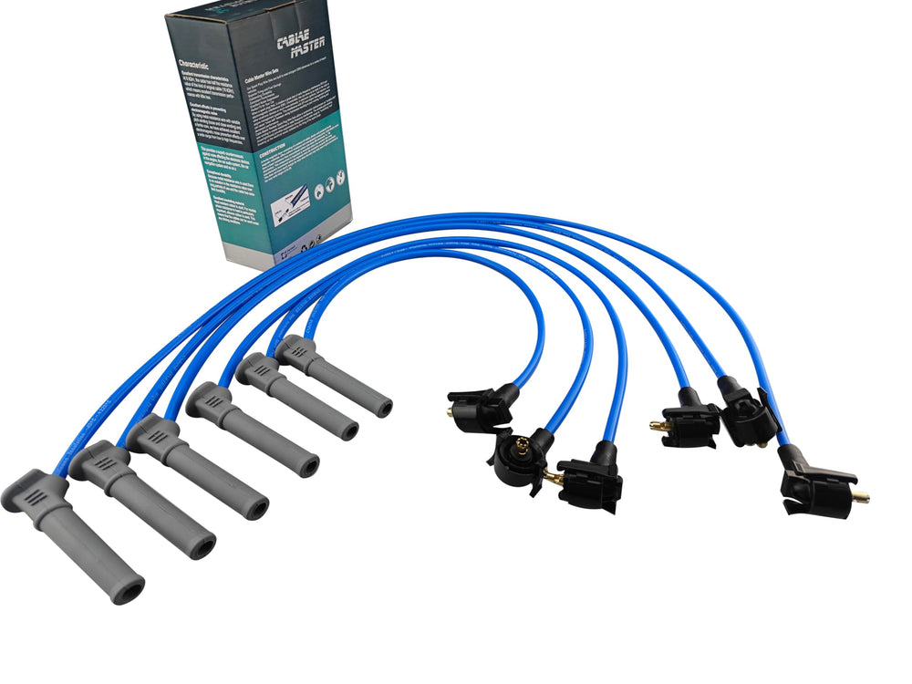 Cable Master front packaging showing blue wires and fitment, ensures correct vehicle compatibility