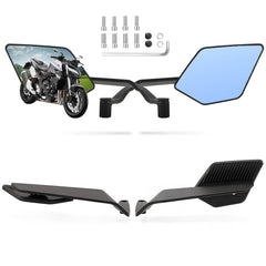 Caboriallan front view assembly showing complete mirror and wind wing benefit improved visibility