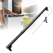 Calanofin front view installed on RV screen door showing improved door stability