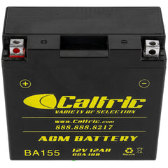 Caltric AGM installed on a Yamaha V‑Star 1100 demonstrating OEM compatibility