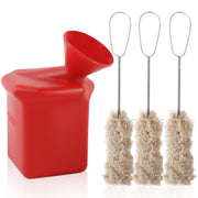 Calvana angled bottle front view showing durable construction and easy handling benefit