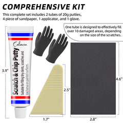 Calvana putty tube close-up showing smooth texture for fast filling