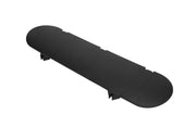 Camco front view of black oval cap showing access and durability benefit