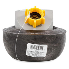 Camco Easy Slip front view showing compact gray fitting and clean connection benefit