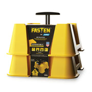 Camco FasTen big blocks front view showing sturdy base and stability benefit