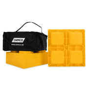 Camco front packaging showing 4-pack and storage bag for easy transport