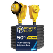 Camco Power Grip front connectors showing secure locking and easy handling