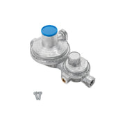 Camco regulator front view showing compact body and durable finish for easy replacement