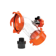 Camco Rhino Blaster front view showing rinser and benefits for easy tank cleaning