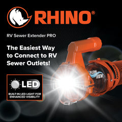 Camco Rhino torque-grip handle close-up demonstrating better leverage