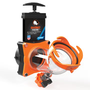 Camco RhinoBlaster front view showing robust rinser and fittings for reliable cleaning