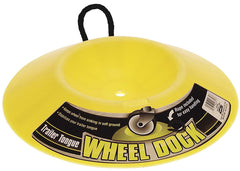 Camco wheeldock front view showing stable base and quick placement benefit
