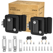 CAMJOKE front view installed on an RV door showing secure entry