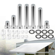 Camoo front packaging of awning pin kit showing complete 26-piece set and benefits