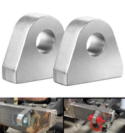 Camoo front view of two clevis mounts showing shape and mounting base for strong towing
