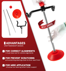 Camoo view of spring-loaded release mechanism for fast single-person setup and adjustment