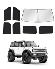 Canvcle front passenger side shade installed showing cooler cabin