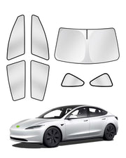 Canvcle front windshield cover reflecting sun to reduce cabin heat