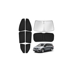 Canvcle windshield panel fitted on Honda Odyssey blocking sun and keeping cabin cool