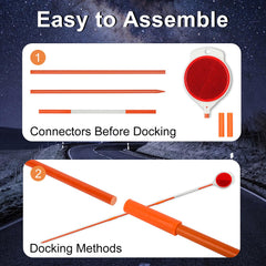 CAPHONT markers installed along snow-covered driveway aiding plow visibility