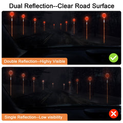 CAPHONT dual-sided red reflector detail improving nighttime visibility