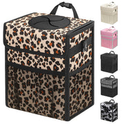 Capolo front view showing compact 2.5-gallon trash can and tidy car interior benefit