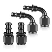 caqeg straight 6AN female adapter front view showing secure fit