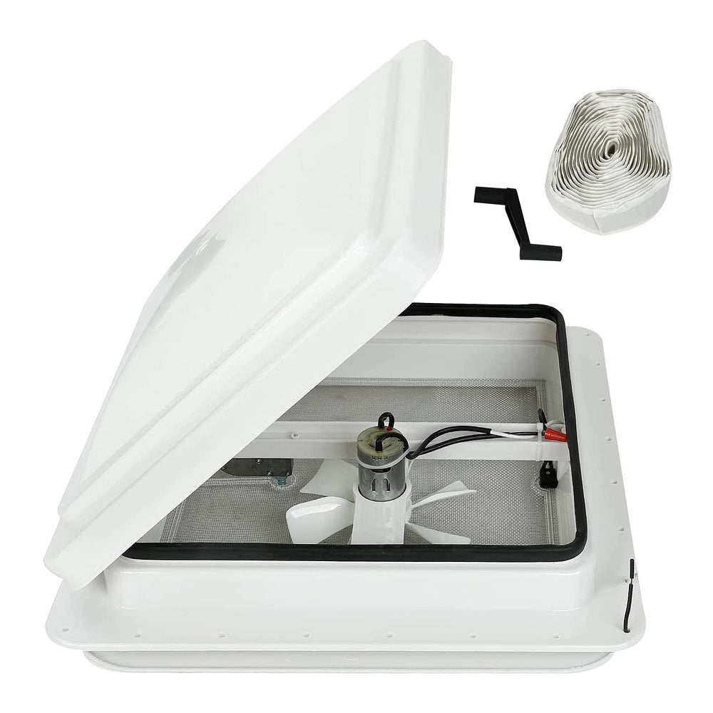 caqeg front view white lid showing compact vent and weatherproof design