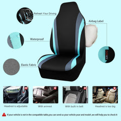 CAR PASS side view showing airbag-compatible seam and safe design
