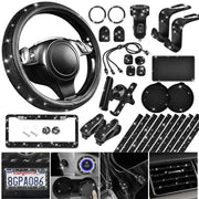 CAR PASS steering wheel cover front view adds sparkle and better grip