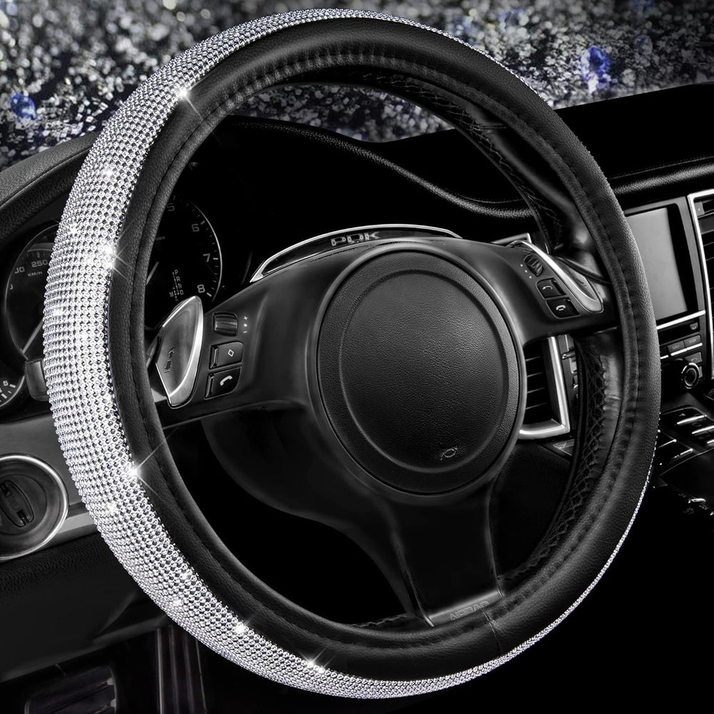 CAR PASS front view of silver bling cover shows glossy finish and sparkle benefit