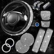CAR PASS steering wheel cover front view showing sparkle and improved interior look