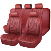 CAR PASS front packaging showing burgundy full seat cover set and premium look