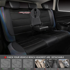 CAR PASS headrest and seatbelt openings highlighted for safety access