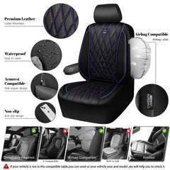 CAR PASS diamond stitching close-up highlighting durable luxury finish