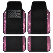 CAR PASS front mat full view showing sparkly trim and coverage benefit