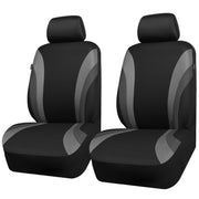 CAR PASS front packaging showing two seat covers and headrest covers, quick-install benefit